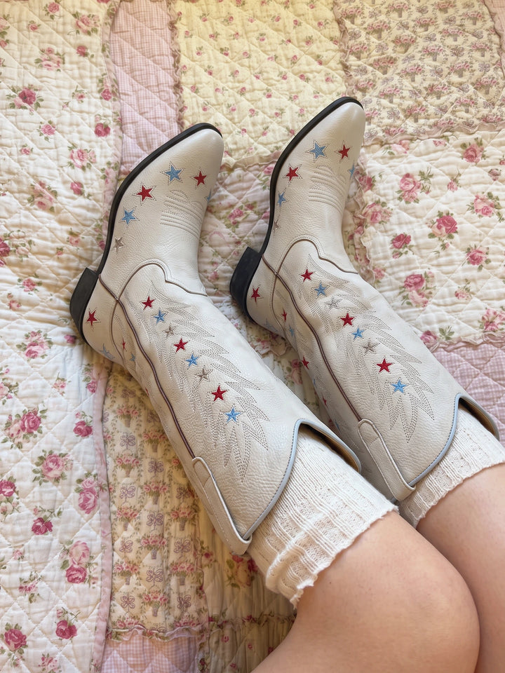 Mignettelle Embroidered Star Cowboy Boots