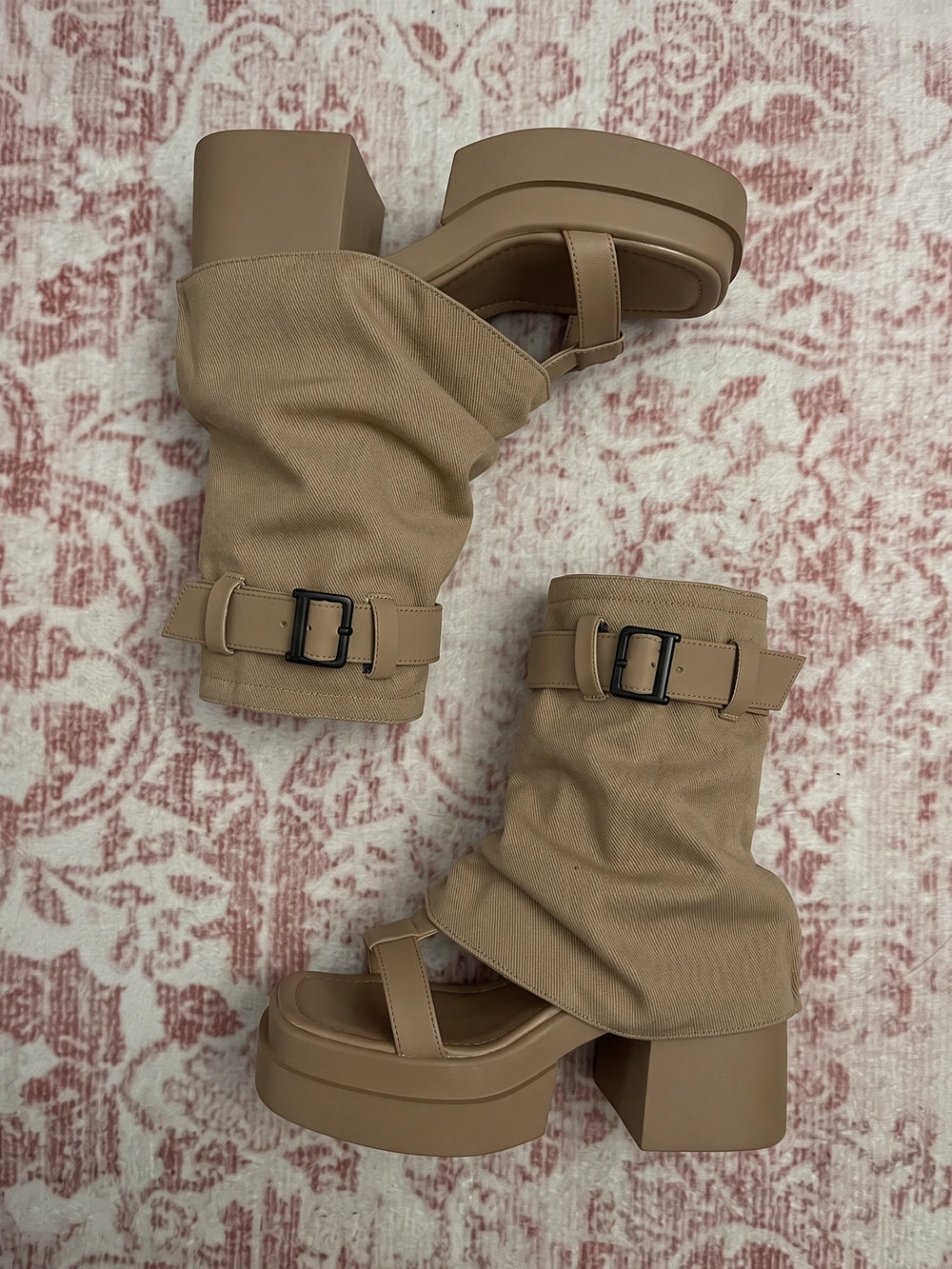 Sandrine Canvas Platform Boot Sandals
