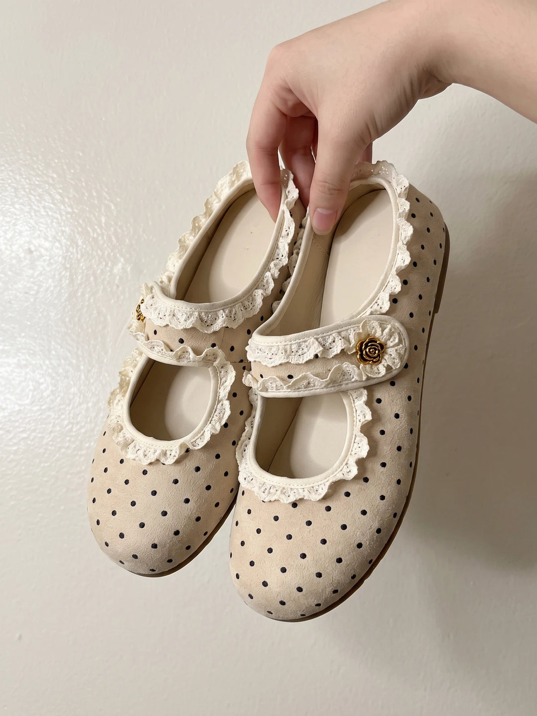 Francette Polka Dot Lace Mules