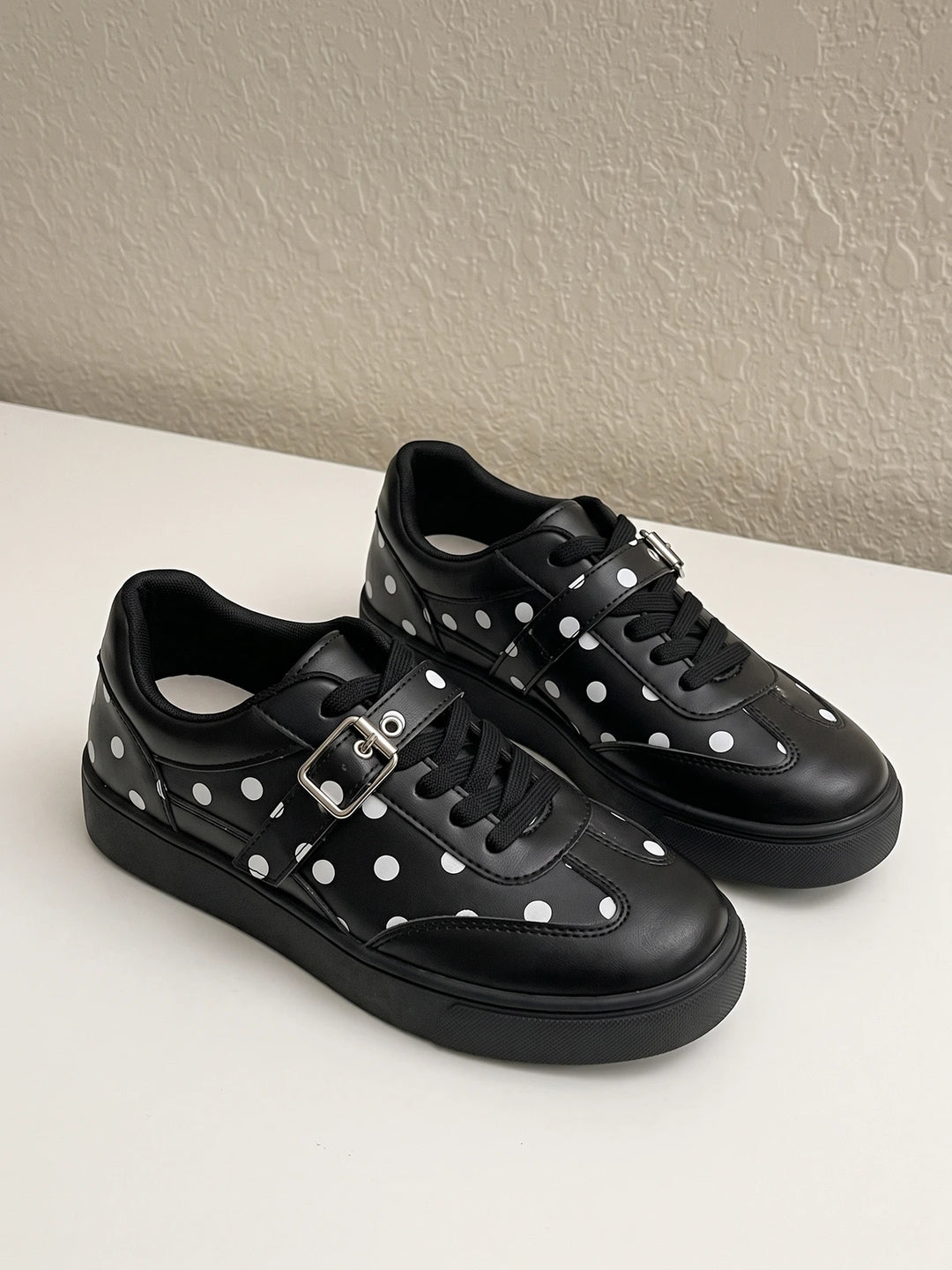 Madelief Polka Dot Buckle Trainers