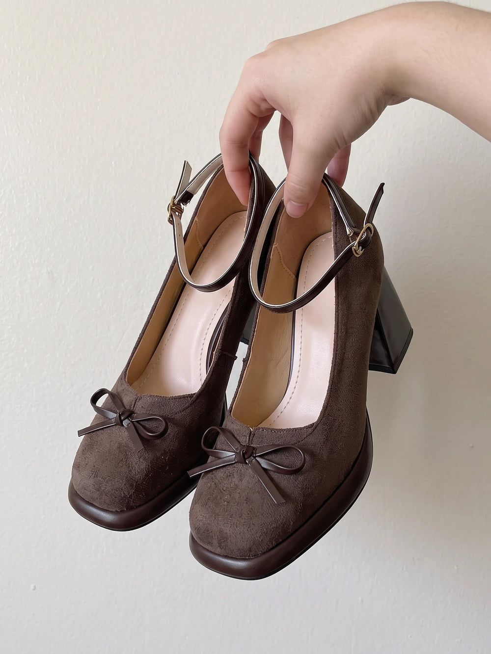 Soleil Suedette Bow Mary Janes