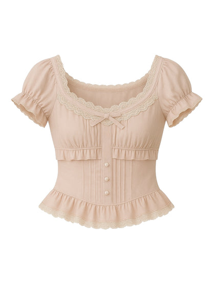 Beaded Glossy Embroidered Waist Top