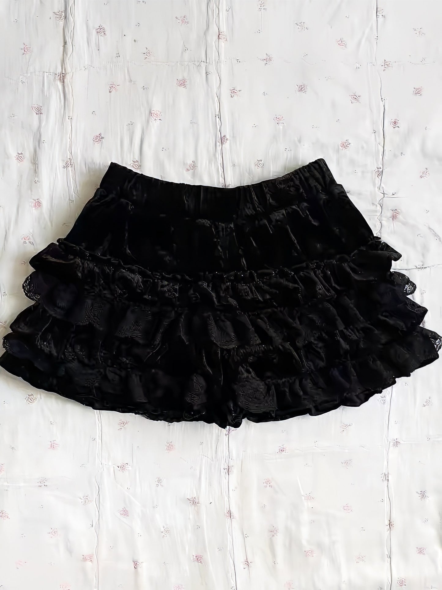 Midnight Charm Suspender Set – Blouse & Skirt