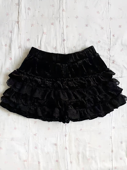 Midnight Charm Suspender Set – Blouse & Skirt
