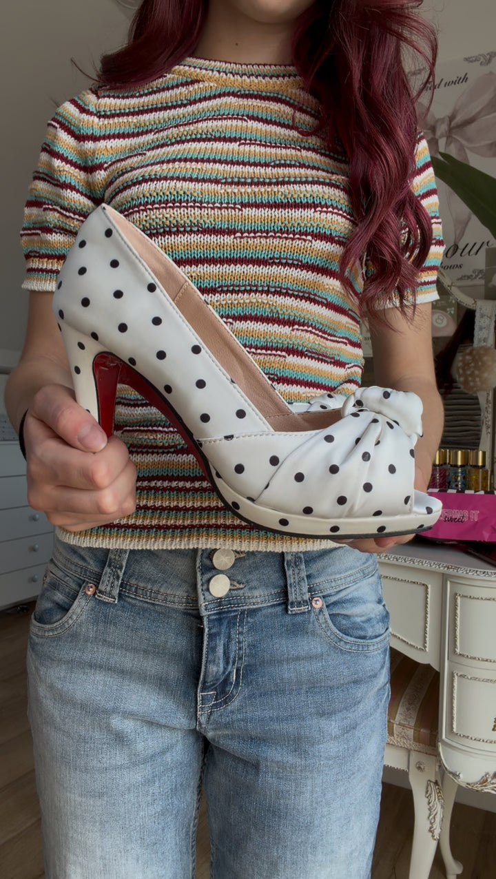 The Bambi Bow Polkadot Heel