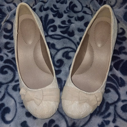 Celeste Lace Bow Heels