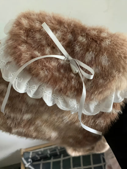 Japanese Y2K Deer Ear Plush Crossbody Bag