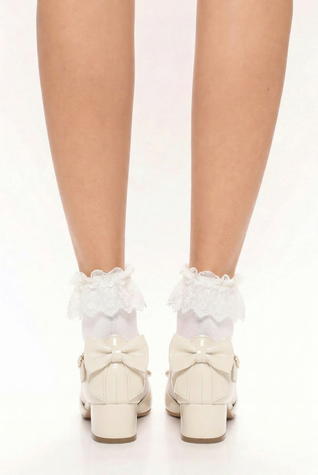 Fairy Lace Pearl Lolita Mid Heels