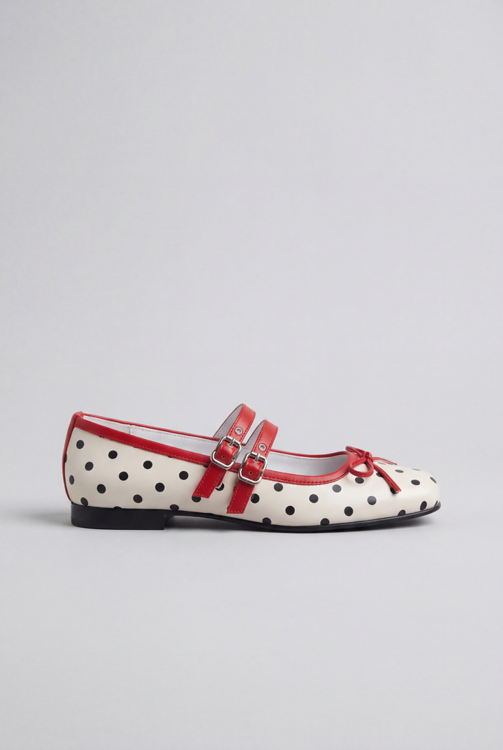 French Polka Dot Mary Janes