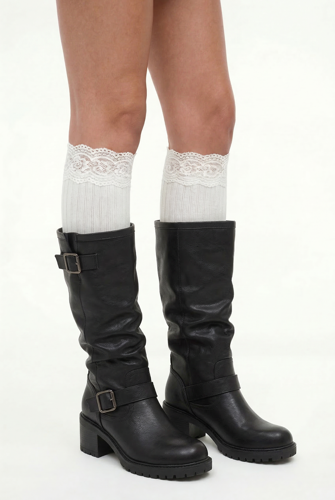 Retro Slouch Mid-Calf Cowgirl Boots