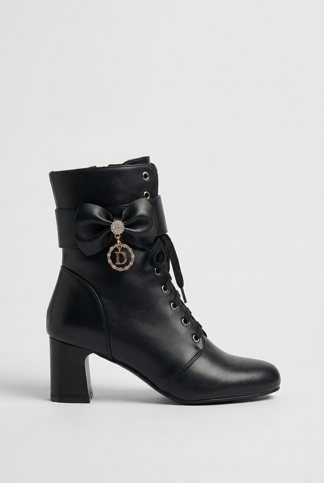 Side Zipper Chunky Heel Boots
