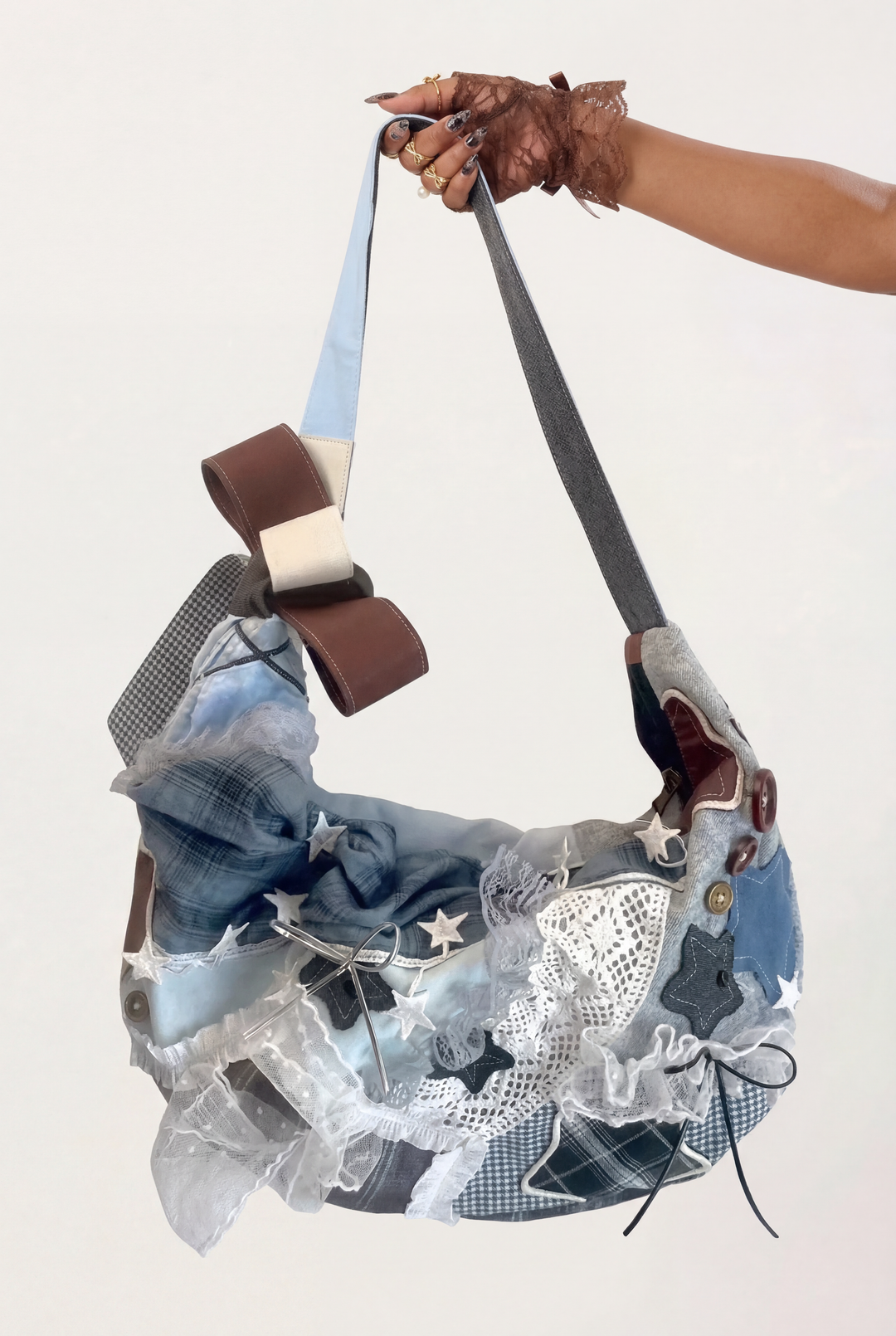 Retro Lace Patchwork Butterfly Bag