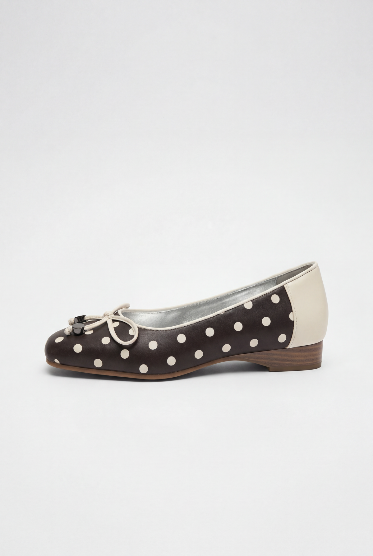 Polka Dot Satin Ballet Flats