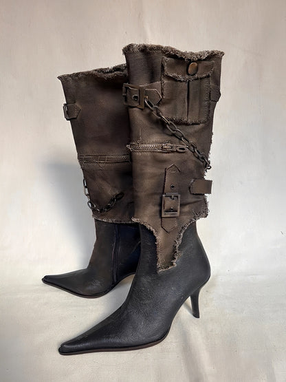 Chainlock Heeled Boots
