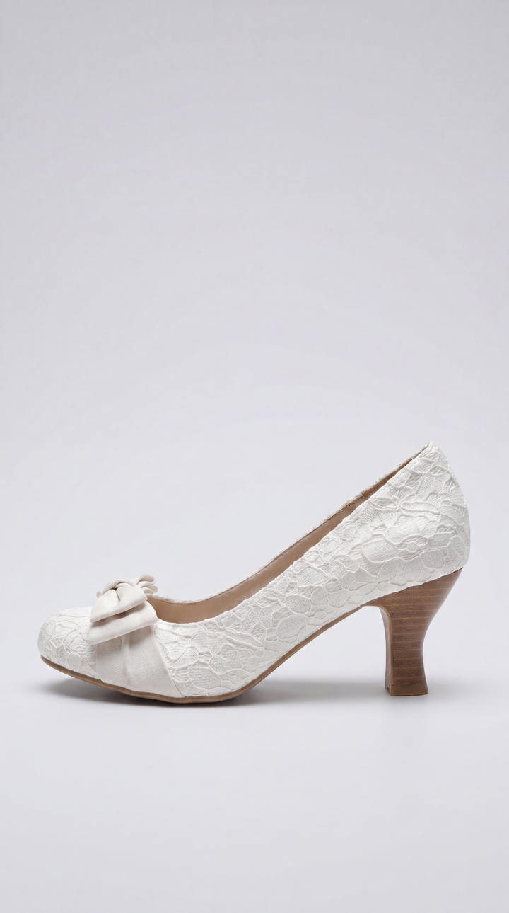 Celeste Lace Bow Heels
