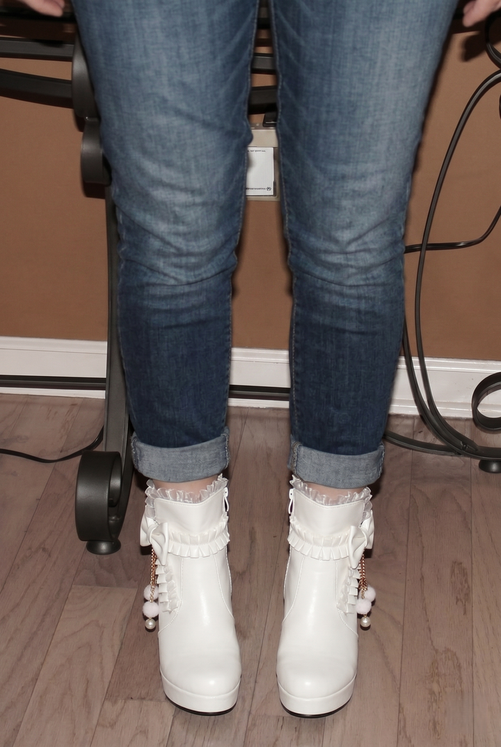 Side Zipper Chunky Heel Boots