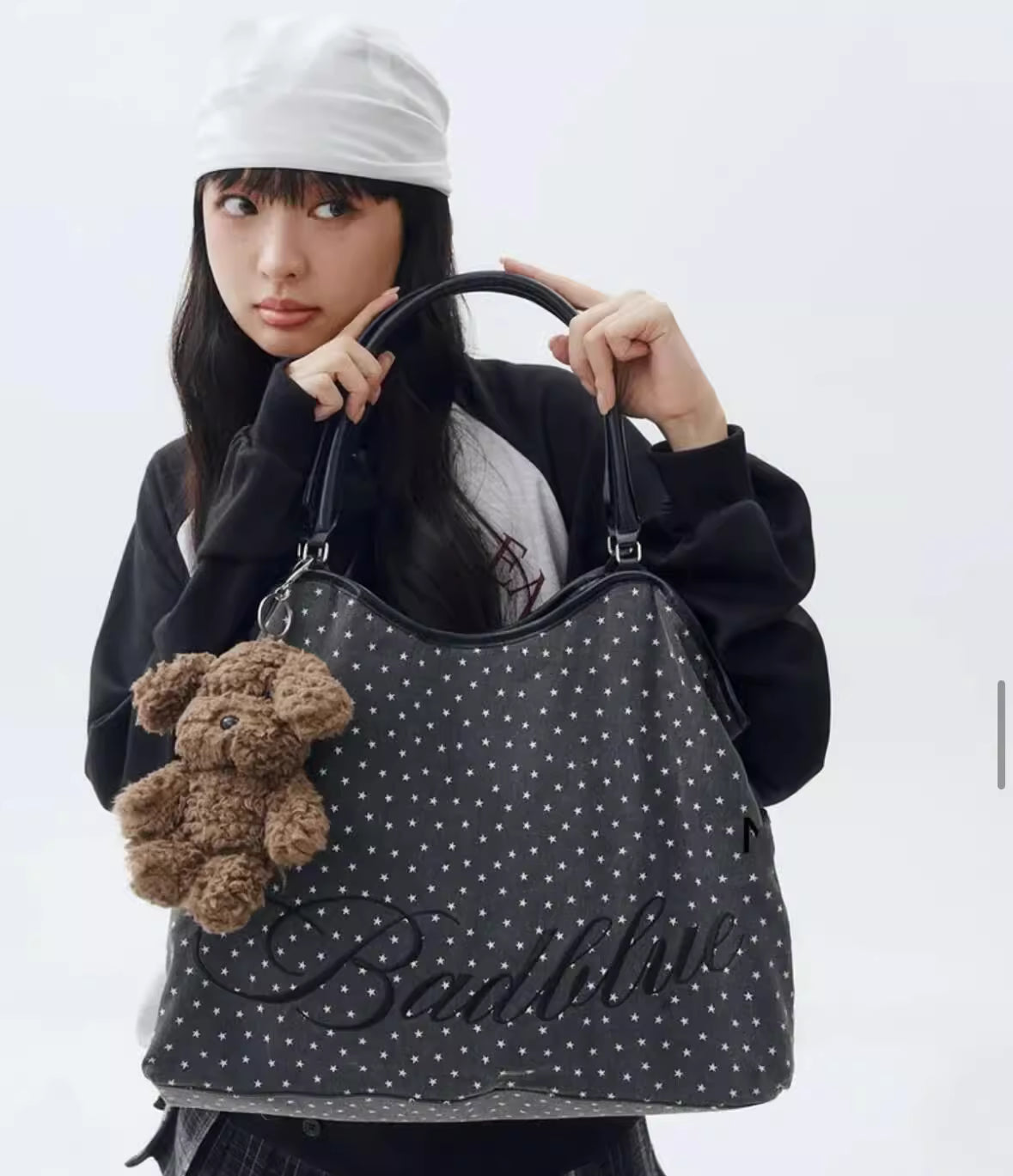 BadBlue Polka Dot Commuter Tote Bag