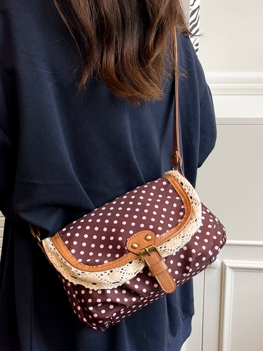 Retro Polka Dot Vintage Crossbody Bag