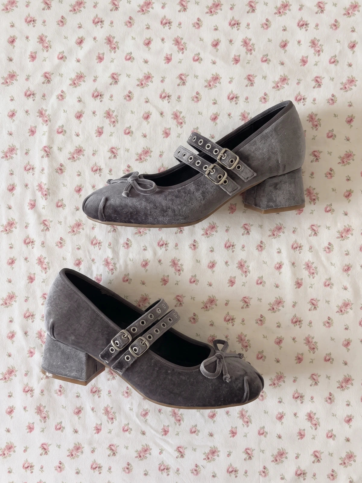 Lavinie Velvet Bow Mary Janes