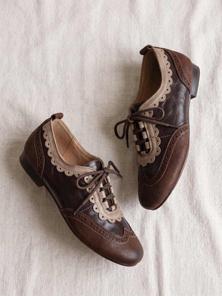 Adelheid Brogue Scalloped Flats