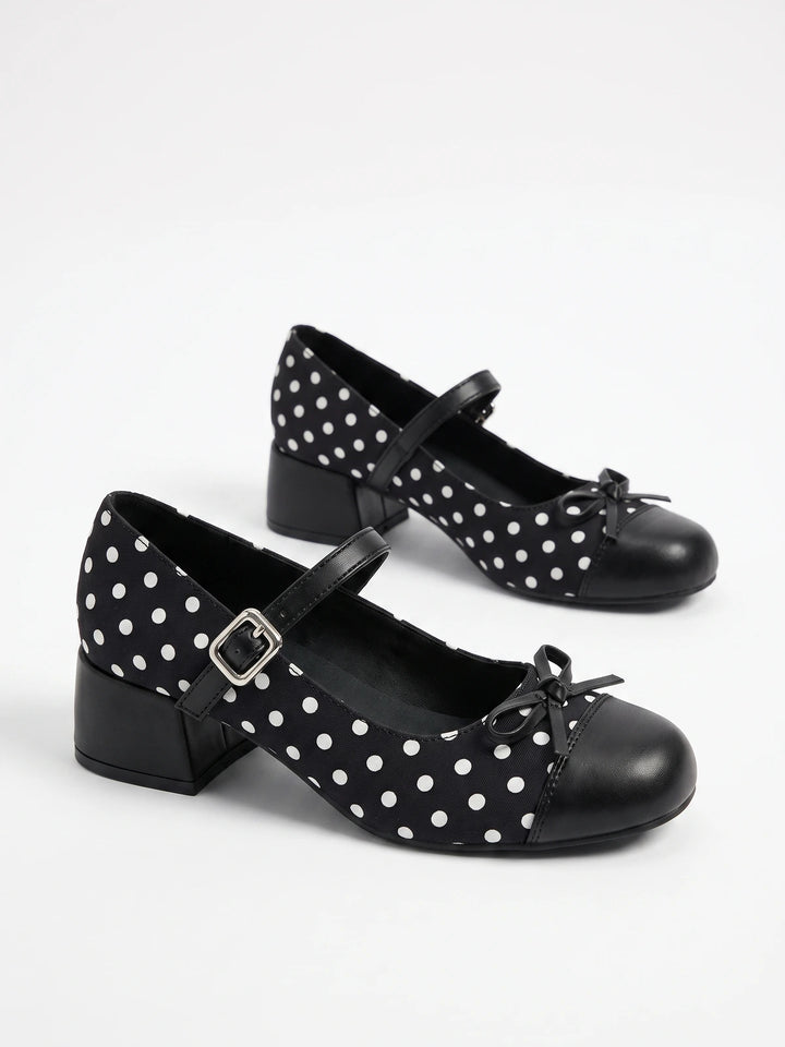 Solene Polka Dot Mary Jane Heels