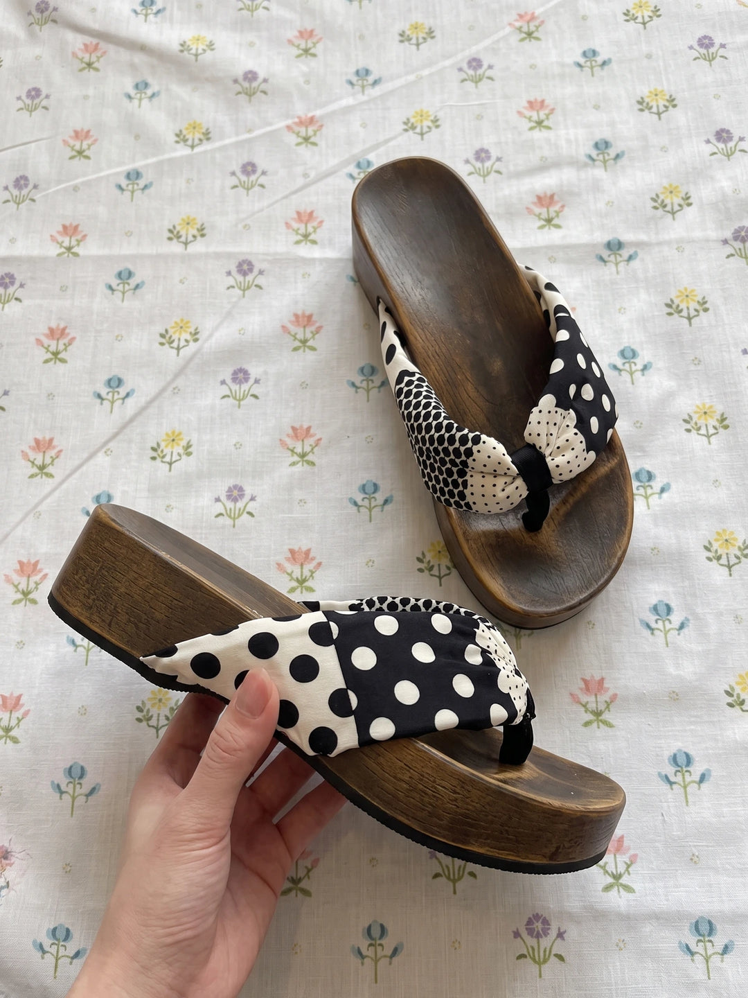 Katie Polka Dot Platform Sandals