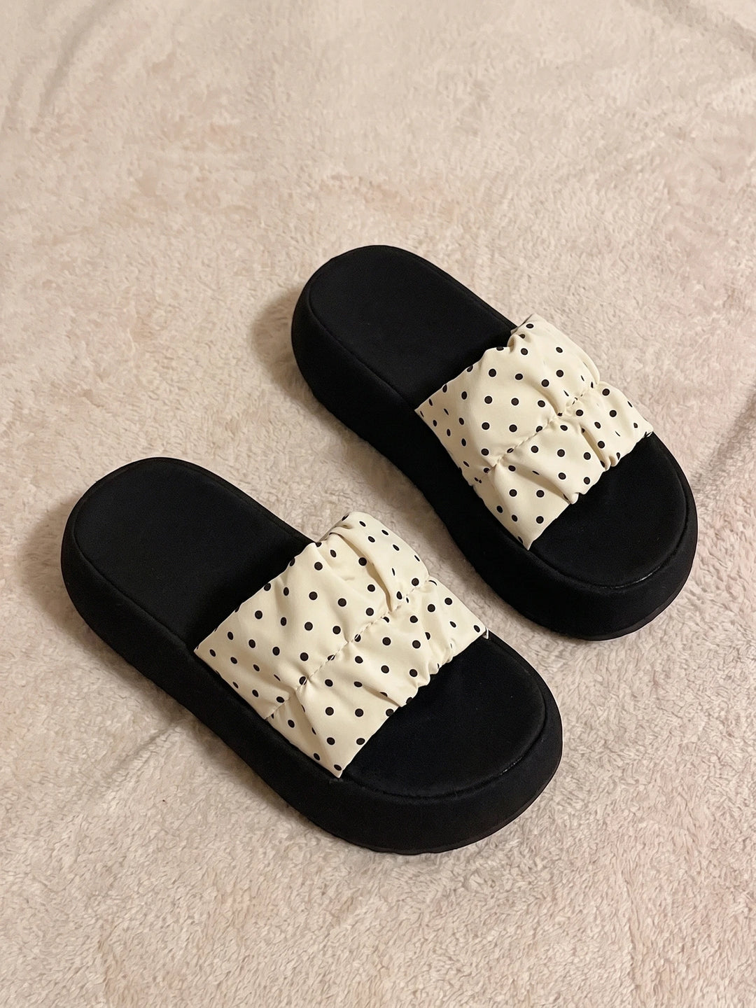 Coco Ruched Dot Sandals
