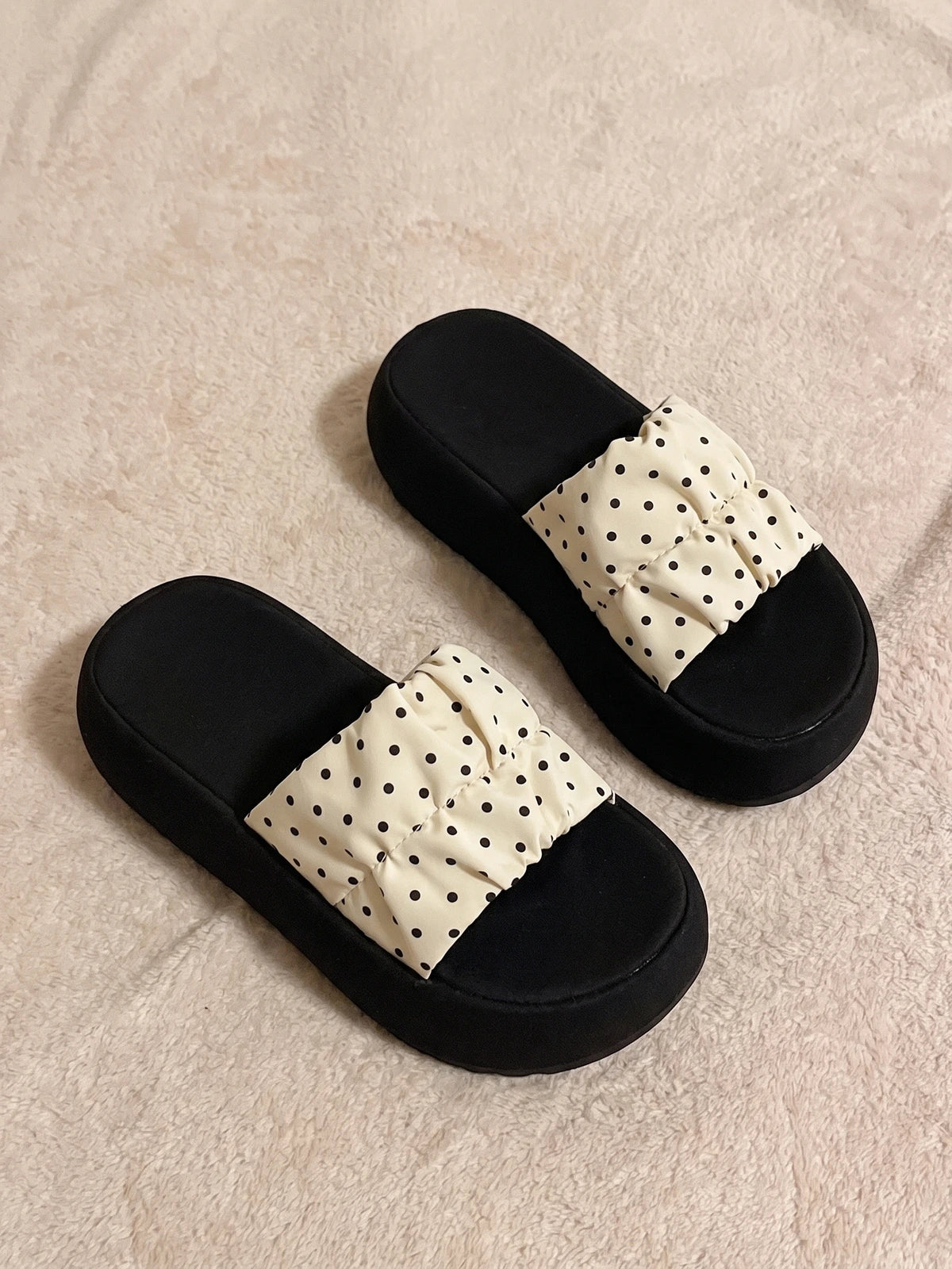 Coco Ruched Dot Sandals