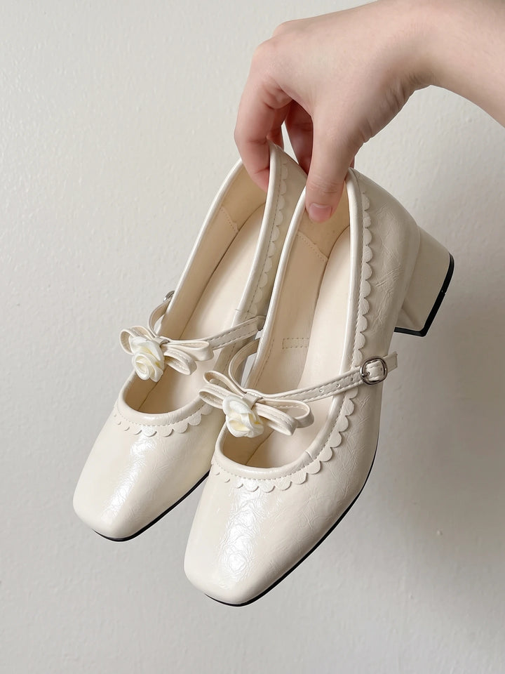 Rosina Scalloped Flower Mary Janes