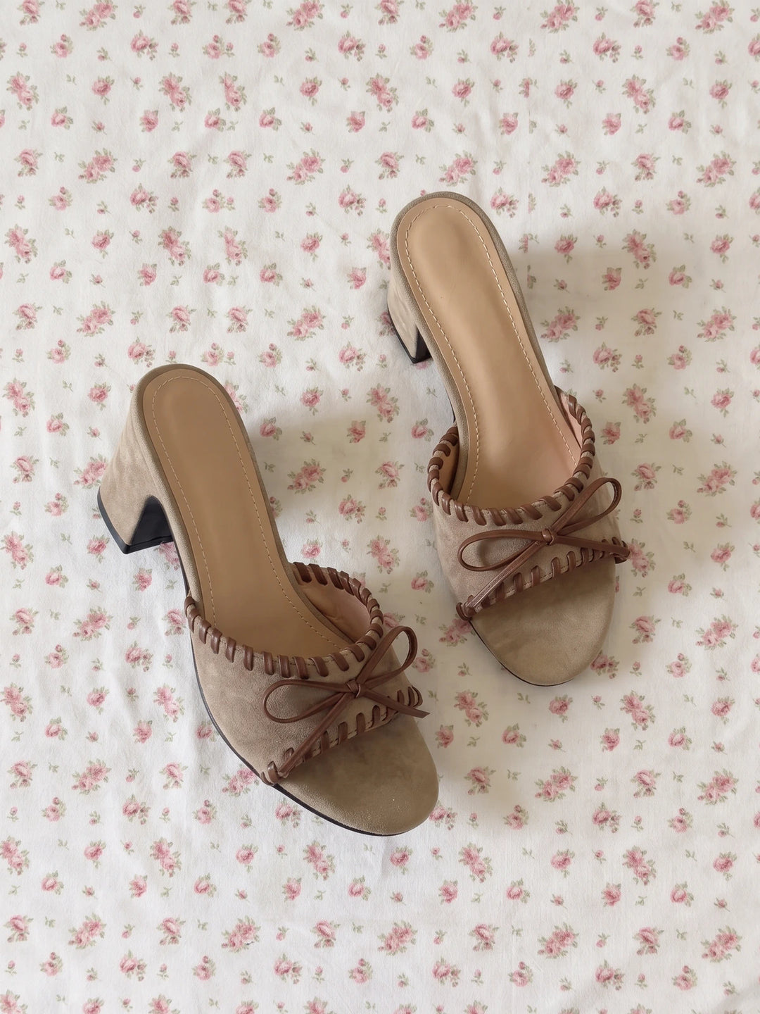 Otteline Suede Bow Mules