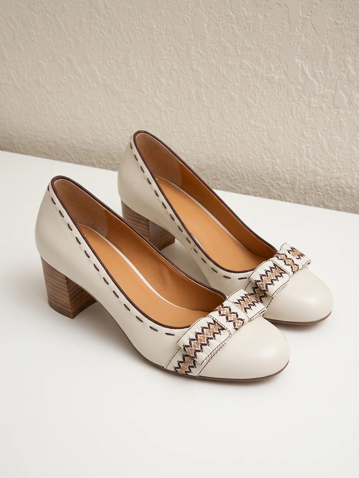 Margot Woven Bow Pumps