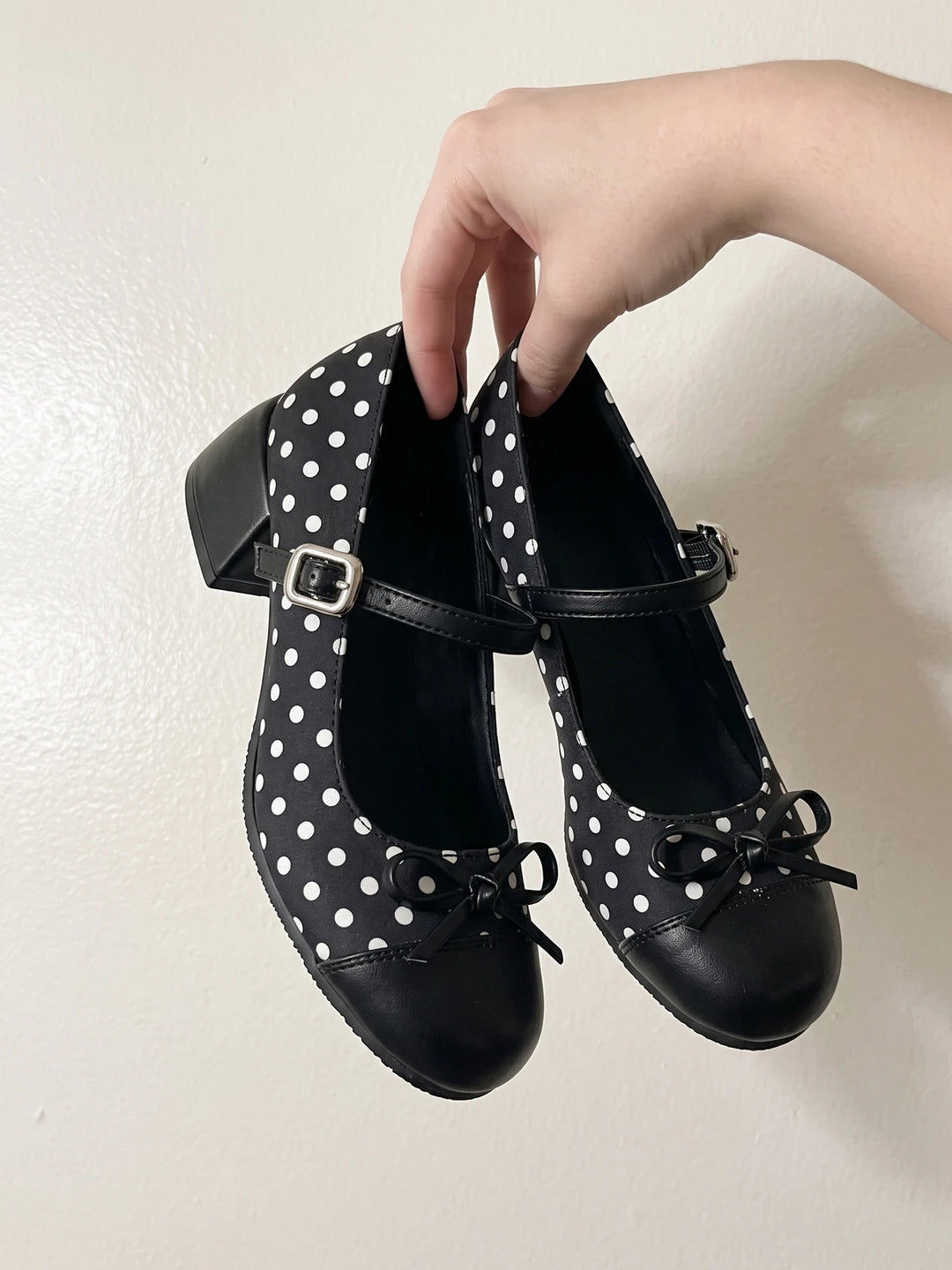 Vivienne Polka Dot Bow Mary Jane Heels