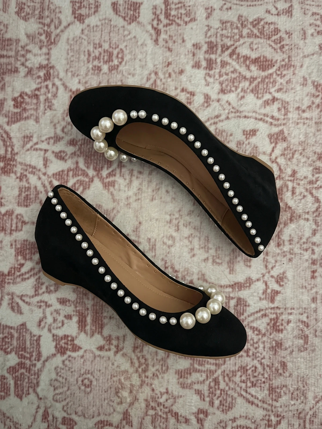 Mirellaine Pearl Suede Heels