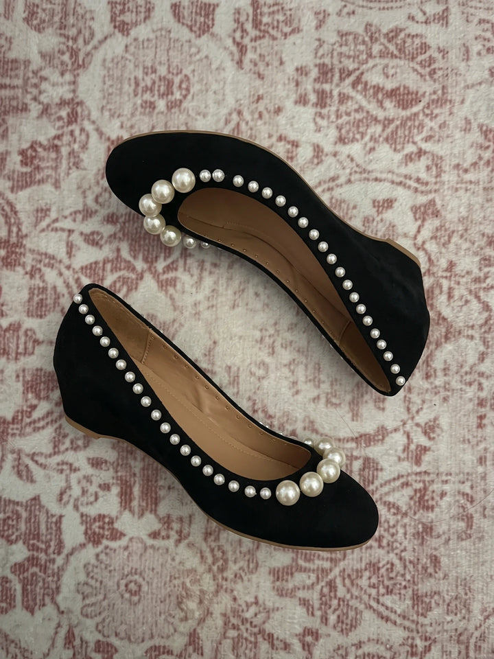 Mirellaine Pearl Suede Heels