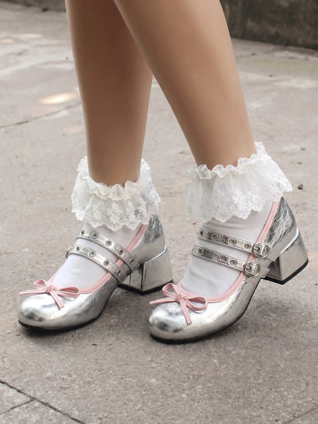Silver Darling Mary Janes