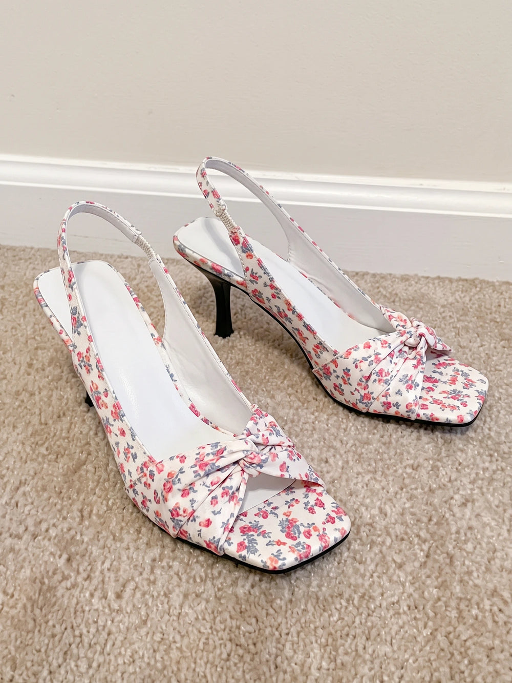 Miellette Floral Knot Slingback Heels