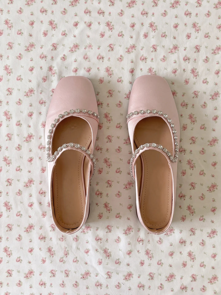 Faustina Rhinestone Satin Mules