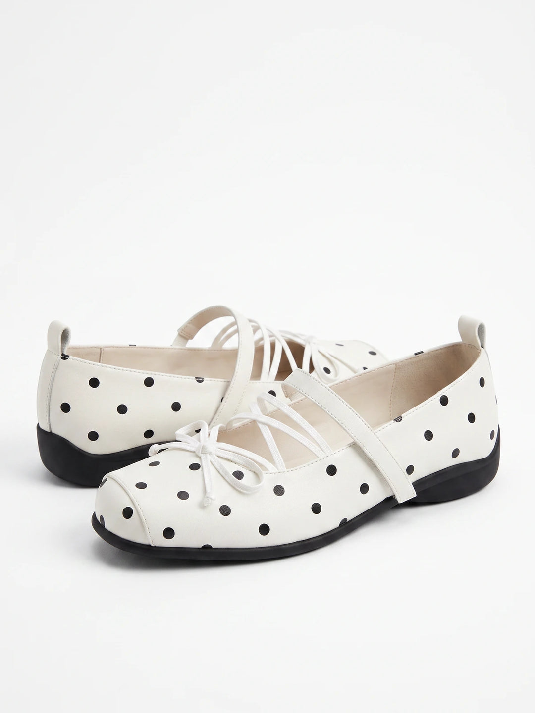 Soleil Polka Dot Mary Jane Flats