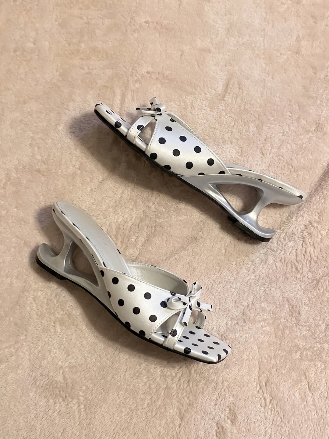 Philippine Polka Dot Cutout Mules