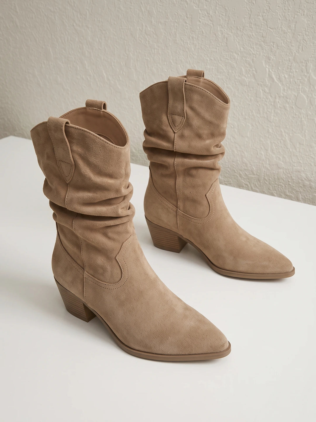 Solange Slouchy Suede Western Boots