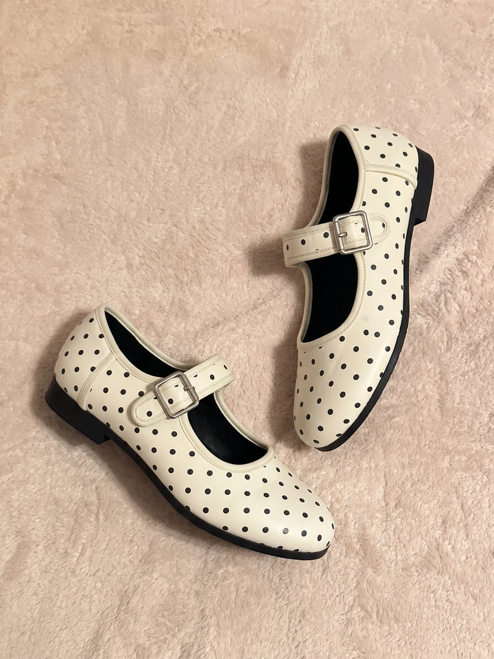 Philomene Cream Polka Dot Mary Janes