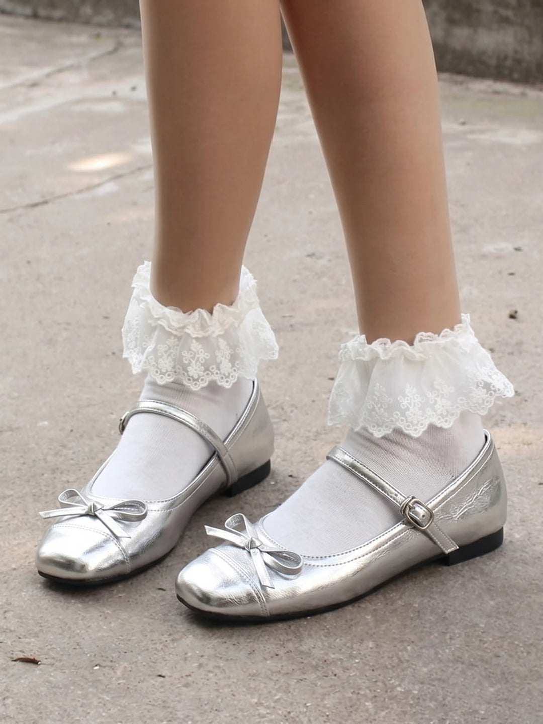 Margot Chrome Bow Mary Janes