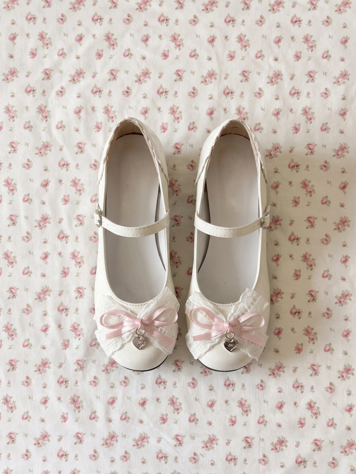 Lisette Ribbon Lace Bow Mary Janes