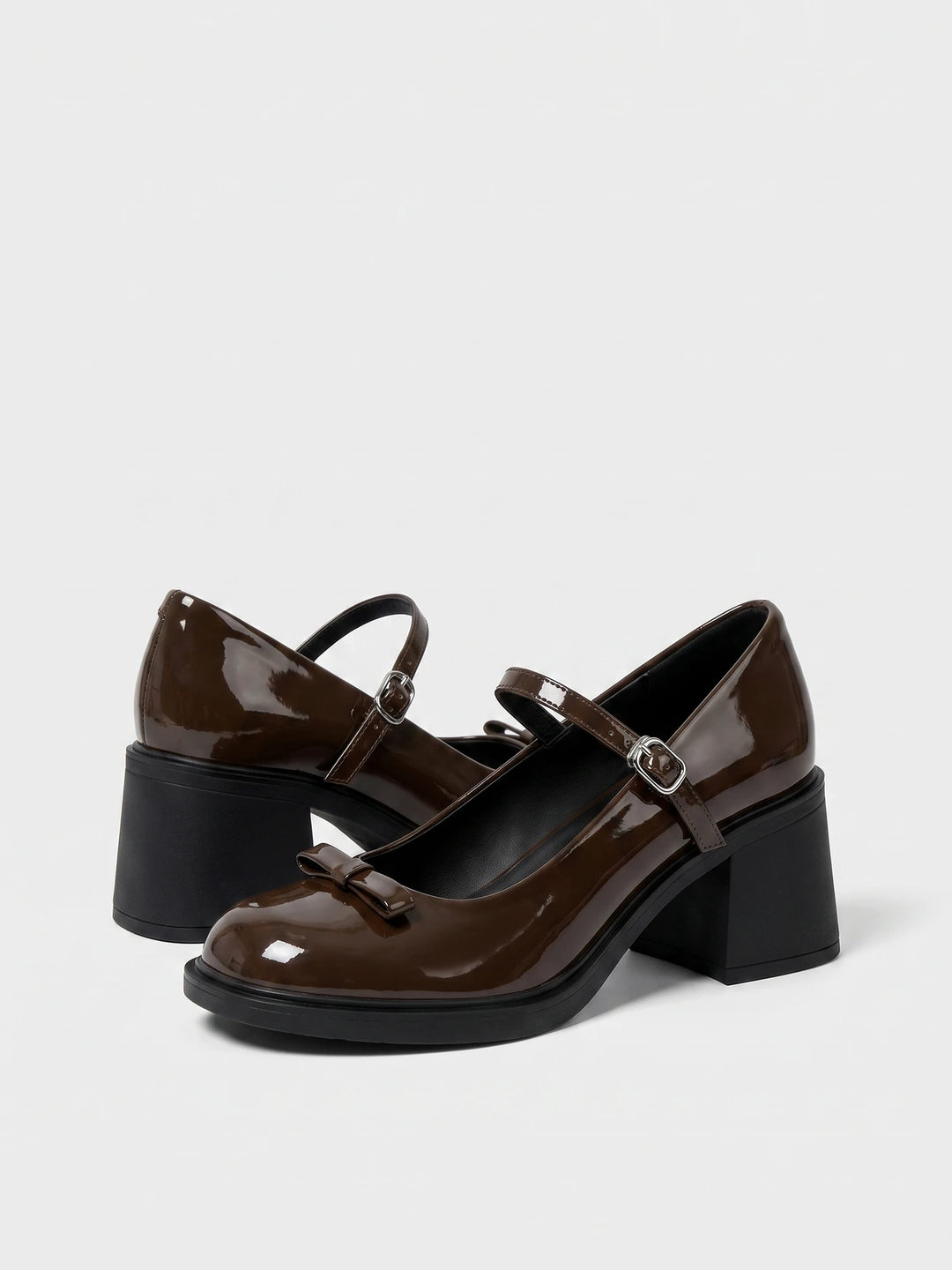 Solene Bow Patent Mary Jane Heels