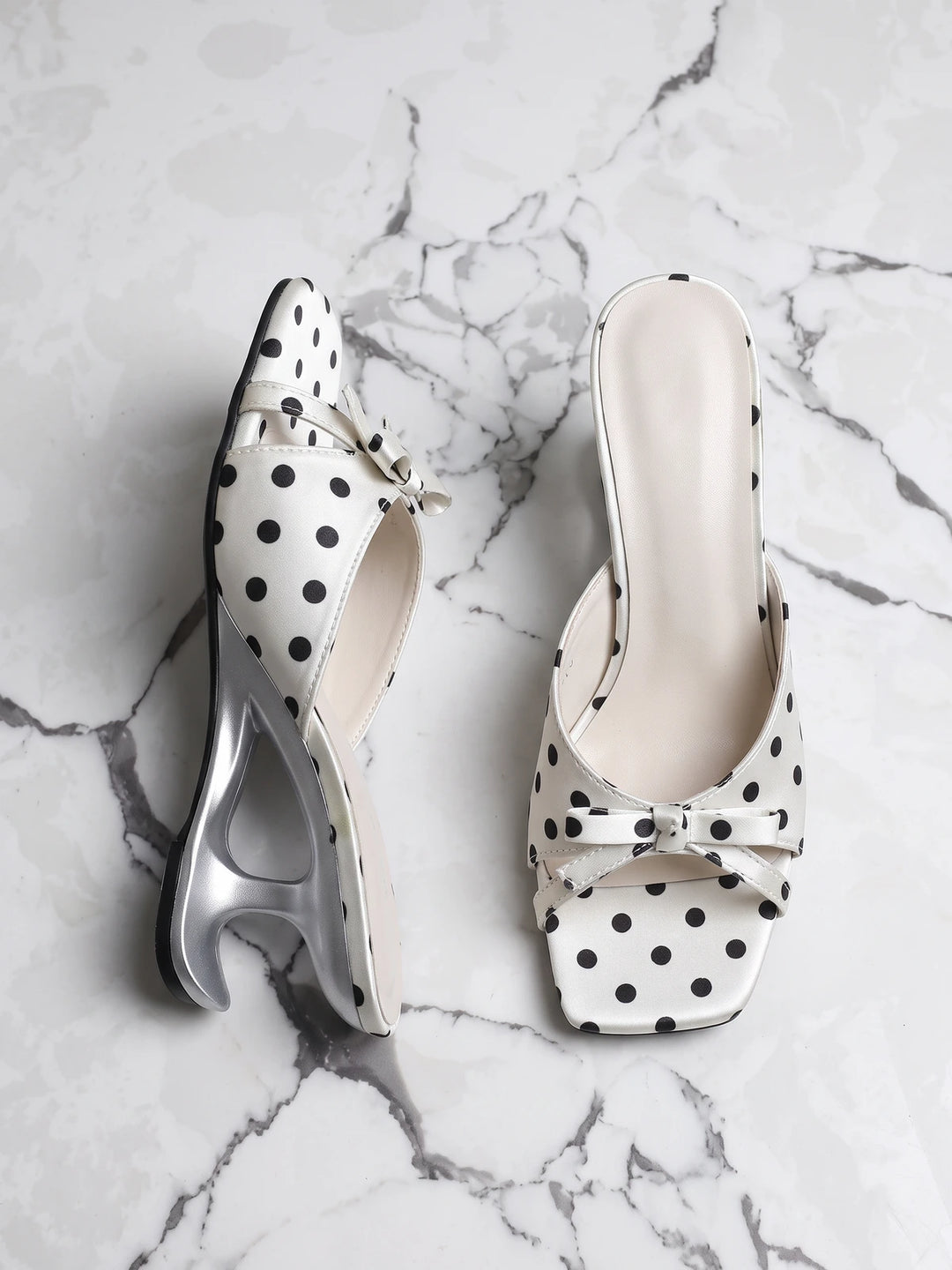 Philippine Polka Dot Cutout Mules