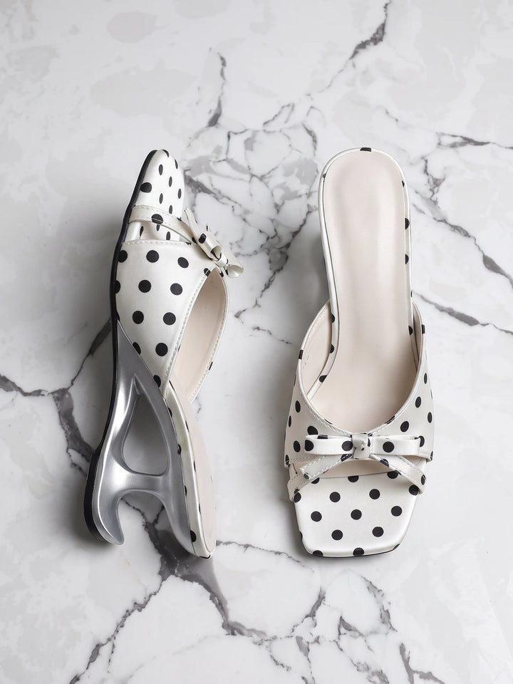 Philippine Polka Dot Cutout Mules