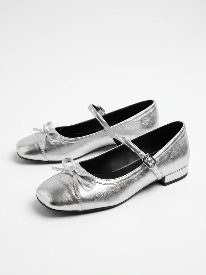 Margot Chrome Bow Mary Janes