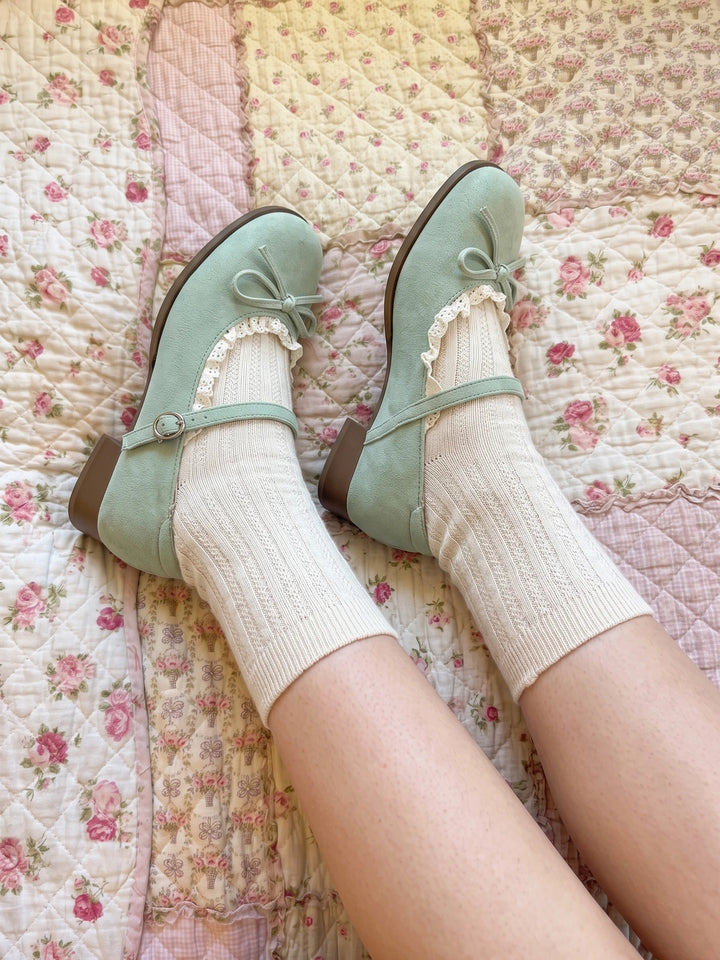 Marisol Mint Lace Ballet Mary Janes