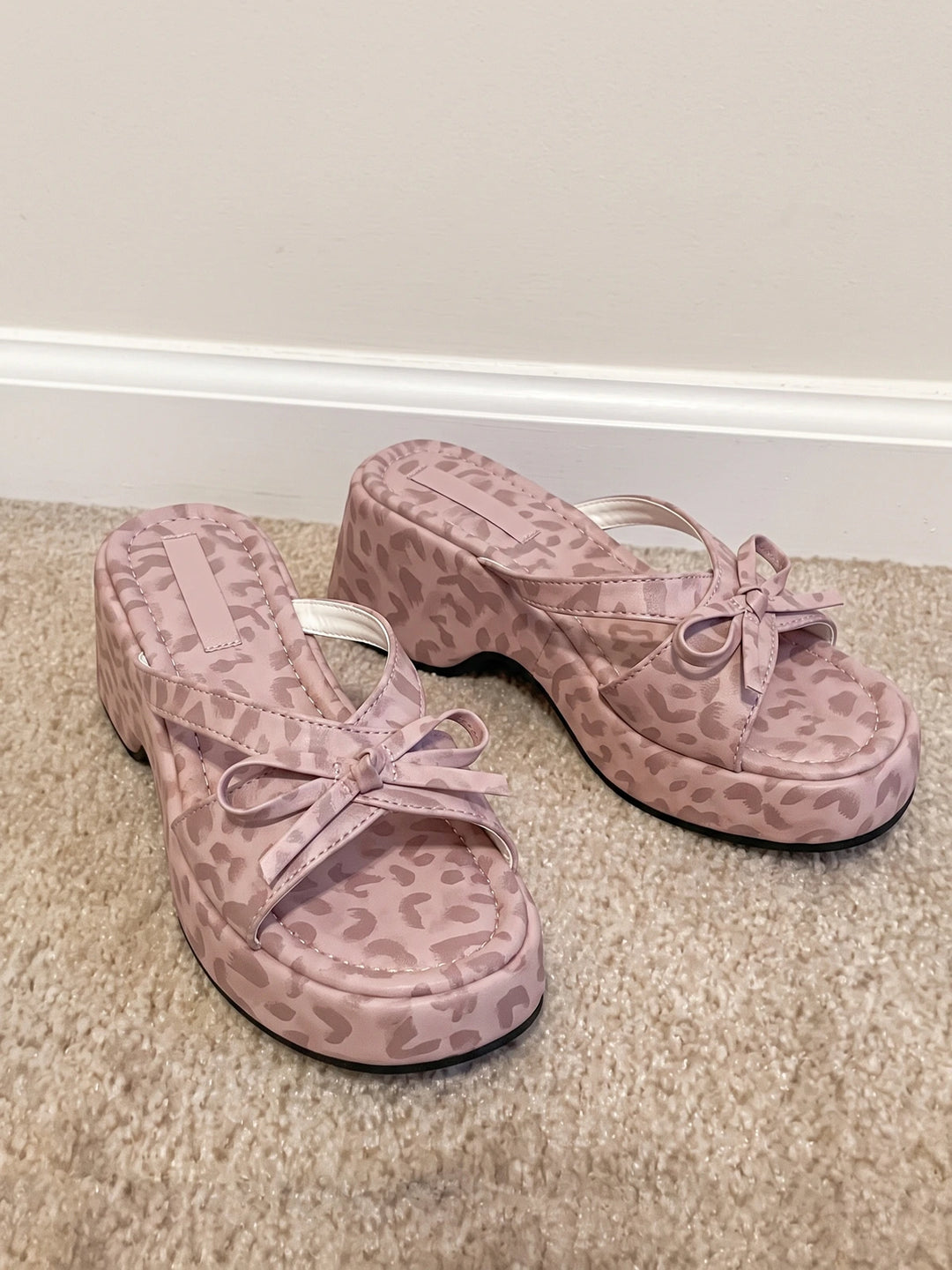 Pink Leopard Darling Sandals