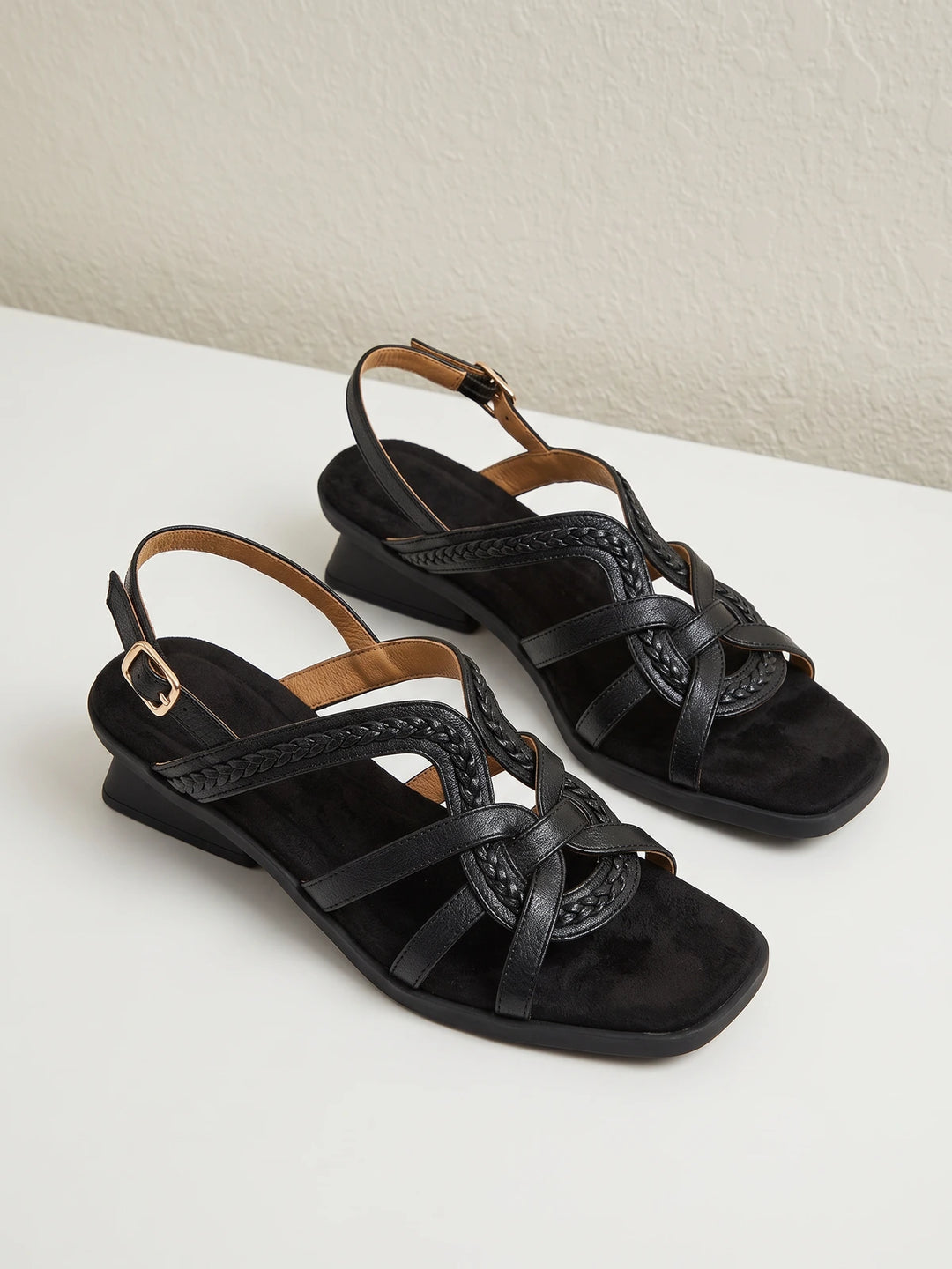 Mirellion Braided Slingback Sandals
